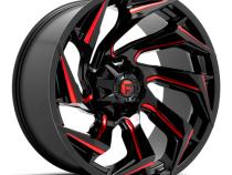 Aluminum Wheels 20X10 Reaction D755 5 On 114.3/5 On 127 Gloss Black Milled Red Tint 78 Bore -18 Offset Fuel Off Road Wheels