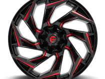 Aluminum Wheels 22X12 Reaction D755 5 On 114.3/5 On 127 Gloss Black Milled Red Tint 78 Bore -44 Offset Fuel Off Road Wheels