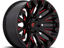 Aluminum Wheels 18X9 Quake D829 5 On 114.3 Gloss Black Milled Red 72.56 Bore 1 Offset Fuel Off Road Wheels