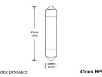 41mm HP6 LED Bulb Red Single Diode Dynamics