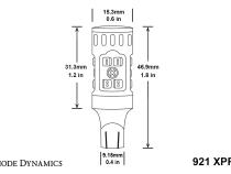 921 XPR LED Bulb Red Single Diode Dynamics