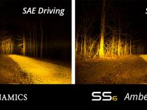 6 Inch LED Light Bar Single Row Straight SS6 Amber Driving Light Bar Pair Diode Dynamics