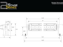 12 Inch LED Light Bar  Single Row Straight Amber Driving Pair Stage Series Diode Dynamics