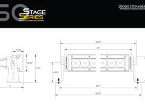 50 Inch LED Light Bar  Single Row Straight Amber Combo Each Stage Series Diode Dynamics