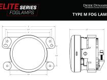 Elite Series Fog Lamps for 2020-2022 Jeep JT Gladiator Overland/Rubicon w/ Plastic Bumper Pair Yellow 3000K Diode Dynamics