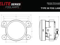 Elite Series Type M Fog Lamps, Yellow Pair Diode Dynamics