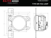 Elite Series Type MR Fog Lamps, White Pair Diode Dynamics