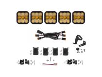 SS5 Sport Universal CrossLink 5-Pod Lightbar Yellow Combo Diode Dynamics