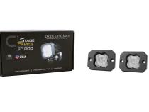 Stage Series C1 LED Pod White SAE Fog Flush ABL Pair Diode Dynamics