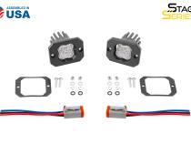 Stage Series C1 LED Pod White SAE Fog Flush ABL Pair Diode Dynamics