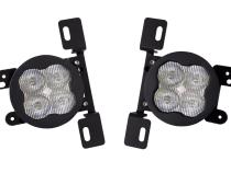 SS3 LED Fog Light Kit for 2018-2021 Jeep JL Wrangler White SAE Fog Sport w/ Backlight Type MR Bracket Kit Diode Dynamics
