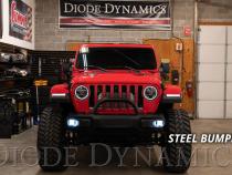 SS3 LED Fog Light Kit for 2020-2021 Jeep Gladiator White SAE Fog Pro w/ Backlight Type MR Bracket Kit Diode Dynamics