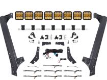 Jeep JK SS5 Pro CrossLink Windshield Yellow Combo Lightbar Kit Diode Dynamics