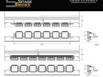 SS5 6-Pod CrossLink Mounting Kit for Prinsu/Sherpa Roof Racks, Pro Yellow Driving Diode Dynamics