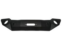 Jeep JK Full Front Bumper For 07-18 Wrangler JK With Winch Plate No Bull Bar Black Powdercoated Rigid Series Rock Slide Engineering
