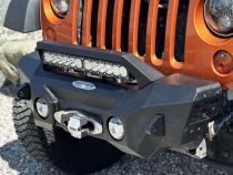 Appalachian Steel Stubby Front Bumper With Winch Plate Wrangler JK Rock Slide Engineering