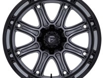 Aluminum Wheels 22X9 Darkstar FC853AB 5 On 114.3/5 On 127 Matte Gunmetal Gray/Black Lip 78.1 Bore 1 Offset Fuel Off Road Wheels