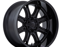 Aluminum Wheels 24X12 Darkstar FC853MB 5 On 114.3/5 On 127 Matte Black/Gloss Black Lip 78.1 Bore -44 Offset Fuel Off Road Wheels
