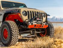 Bare Steel Nighthawk Mid-tube Stinger Front Bumper with Aluminum Skid for JK, JL, and JT - Bare Steel Artec Industries