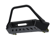 07-Up Jeep Wranger/Gladiator High Clearance Front Bumper With Hoop Powdercoat Black Steel