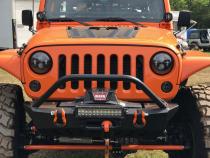 Jeep JK Front Bumper W/Stinger 07-18 Wrangler JK Crusher Series Bare Steel Motobilt