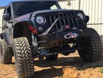 Jeep JK Front Bumper W/Stinger 07-18 Wrangler JK Crusher Series Bare Steel Motobilt