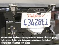 License Plate Relocator/Light Mount for JK-JL (w/o Backup Camera Mount) For Jeep JK|Jeep JL Motobilt