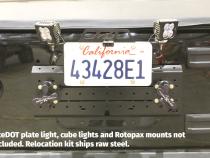 License Plate Relocator/Light Mount for JK-JL (w/o Backup Camera Mount) For Jeep JK|Jeep JL Motobilt