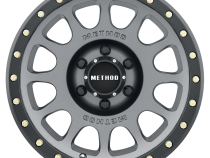 Aluminum Wheels 17x8.5 NV MR305 Bolt Pattern 6 On 135 Offset 0 Lip Size 1.3 Titanium TT Matte Black Lip Method