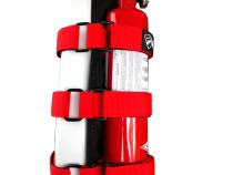 Fire Extinguisher Holder For Padded Roll Bars Webbing Red Bartact