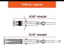 Curt Rambler Steel RV Tow Bar 7500 Lbs. 2 Inch Shank) Includes Tow Bar Safety Cables Hitch Pin and Clip RockJock 4X4