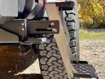 R-STEP 9 Inch Wide For 2020-2023 Jeep Gladiator Bed Step Attachment Brackets Driver Side Behind Rear Tire DIESEL MOTOR Rock Slide Engineering