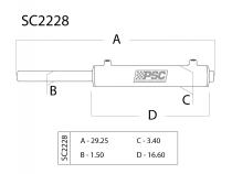 Double Ended XD Steering Assist Cylinder for Full Hydraulic Steering Systems with 5 Ton Rockwell Axle,  3.0 X 11.0 Inch PSC Performance Steering Components