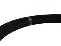 Deep Dish Suede Steering Wheel 13 Inch Diameter Black PRP Seats