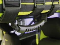 Roll Bar Grab Handles Black Rubber Pair Bartact